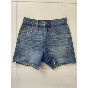 Madewell Shorts Distressed Stretch High Rise Cut Off Denim
